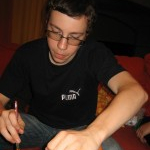 Geschneckte malen Blumentöpfe